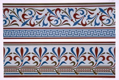 Ornement néo-grec : Bordure et motifs de soubassement, planche XXIV de 